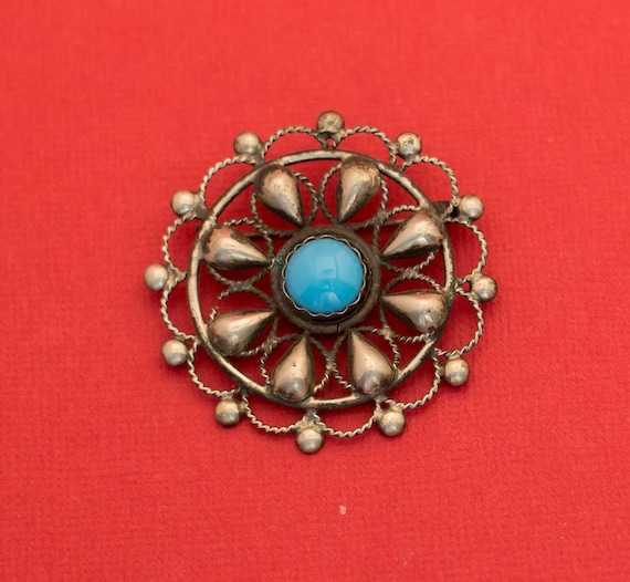 Vintage Floral South Western Brooch F9