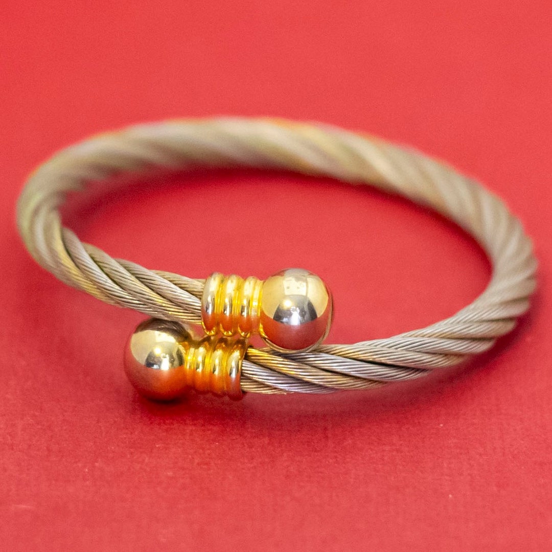 7 Inch Vintage Rope Twist Spiral Elegant Bracelet F44 Etsy
