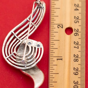 Vintage Abstract Curves Avant Garde Brooch F25 image 2