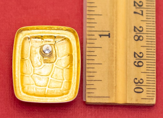 Vintage Geometric Rectangular Unique Stud Earring… - image 2