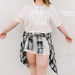 Comfort Colors 1717 Ivory Mockup | Folded Mockup | 1717 Shirt Mockup | Tshirt Mockup | Comfort Colors Mockup | Trendy Mockup | Retro Mockup