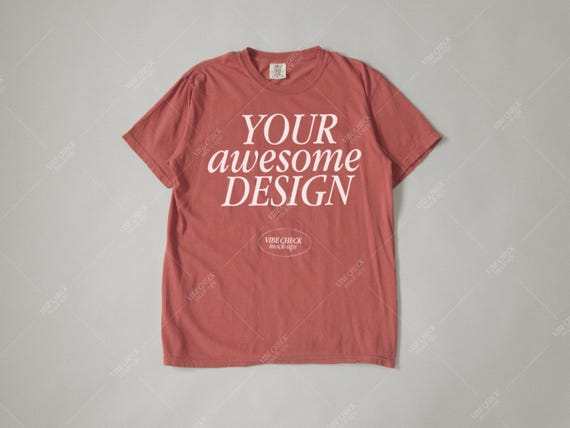 Comfort Colors 1717 Cumin T-shirt Mockup (JPEG Digital File)