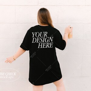 Comfort Colors 1717 Mockup Black | Model Mockup | 1717 Shirt Mockup | Tshirt Mockup | Comfort Colors Mockup | Trendy Mockup | Vibey Mockup