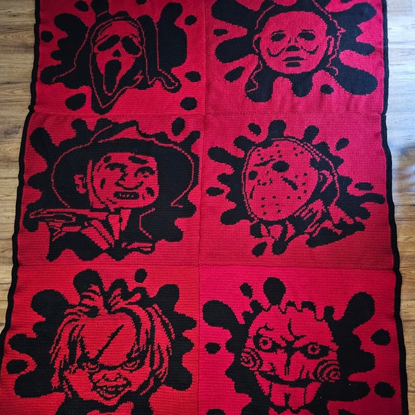 Slasher Panel Graphghan Crochet Pattern