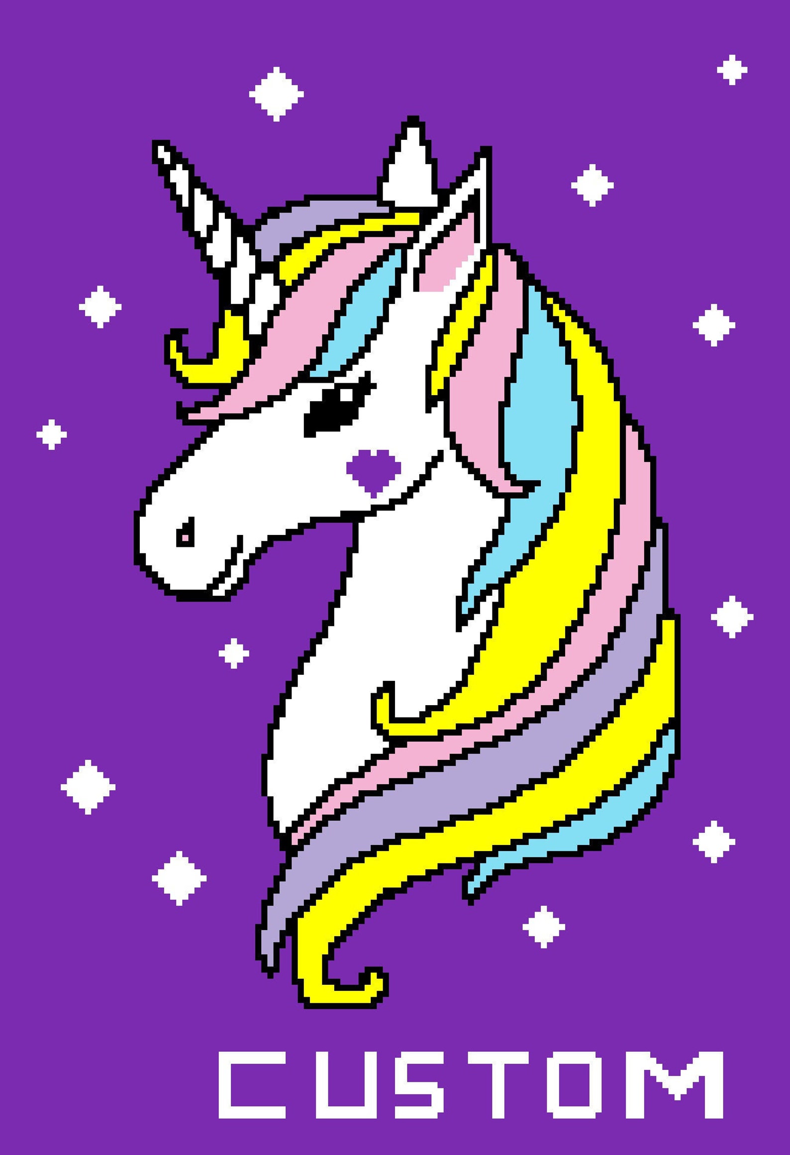 Custom Twin Size Unicorn Beauty Graphghan Pattern Etsy