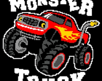 Monster Truck Graphghan Pattern