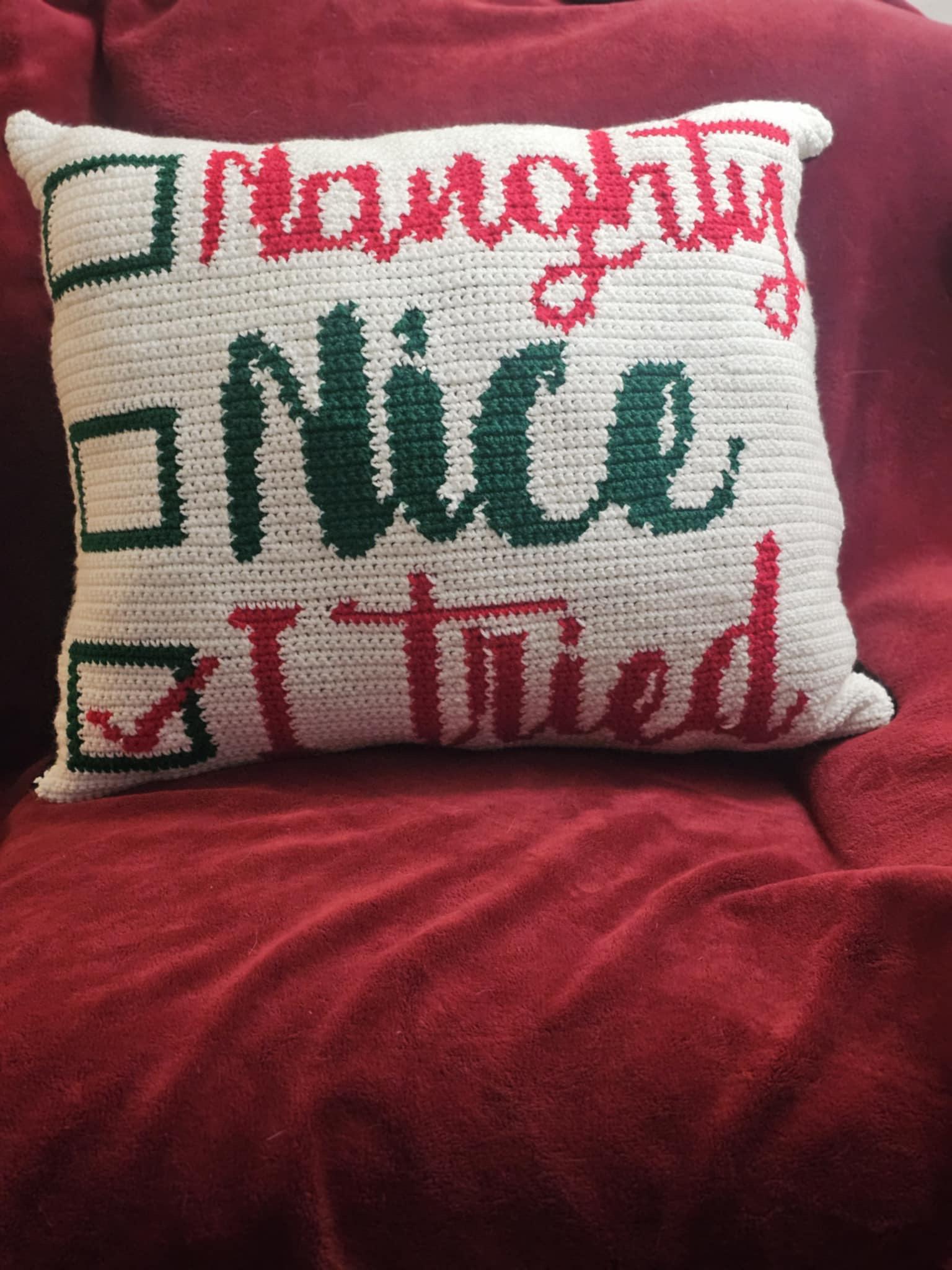 Santa I Can Explain Crochet Graphghan Christmas Pillow - Etsy