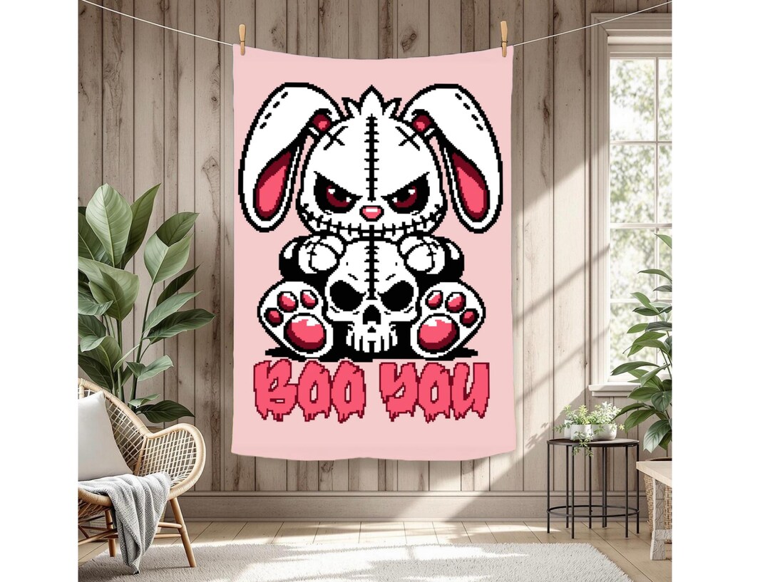 Boo You Bunny Crochet Graphghan Pattern - Etsy