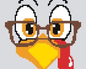 Huhn Gesicht Wandbehang häkeln Graphghan Muster
