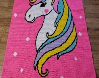 Unicorn Beauty Graphghan Pattern