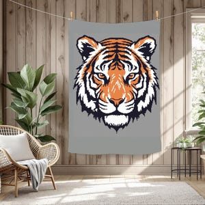 Fierce Tiger Crochet Graphghan Pattern