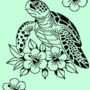 Patrón de ganchillo de la tortuga Mr. Bubbles Graphghan