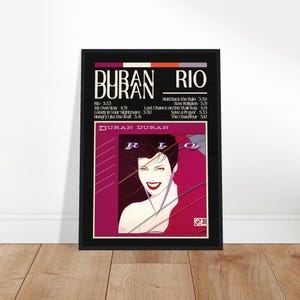 Framed Rio Album Poster | Duran Duran Print | Original Iggie Art