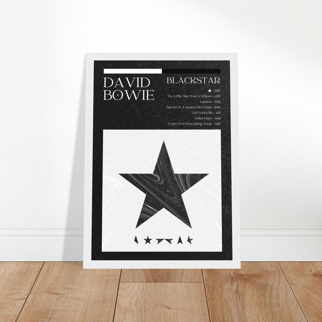 Framed Blackstar Album Poster | David Bowie Print | Original Iggie Art ...