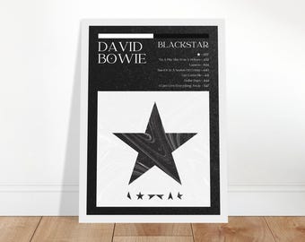 Framed Blackstar Album Poster | David Bowie Print | Original Iggie