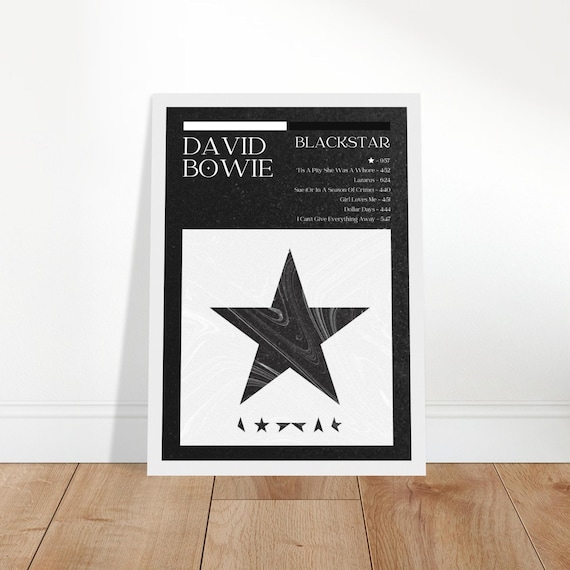 Framed Blackstar Album Poster | David Bowie Print | Original Iggie