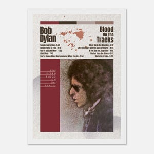 Framed Bob Dylan Poster | Blood On The Tracks Album Print | Original Iggie Art