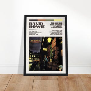 Framed Ziggy Stardust Poster | David Bowie Print | Original Iggie Art