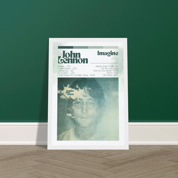 Framed John Lennon Poster | Imagine Album Print | Original Iggie
