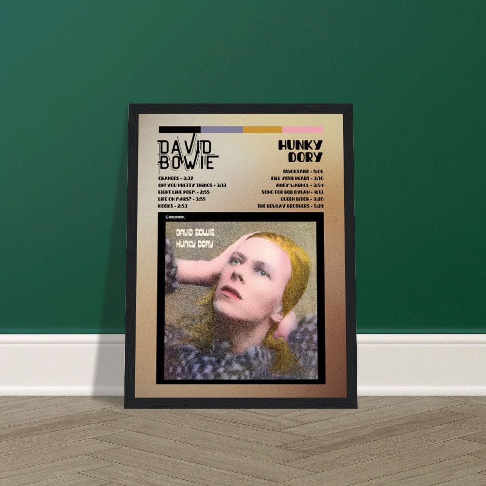 Framed Hunky Dory Album Poster | David Bowie Print | Original Iggie Art ...