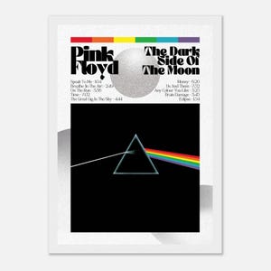 Framed Pink Floyd Poster | The Dark Side Of The Moon Album Print | Original Iggie Art