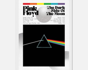 Framed Pink Floyd Poster | The Dark Side Of The Moon Album Print | Original Iggie Art