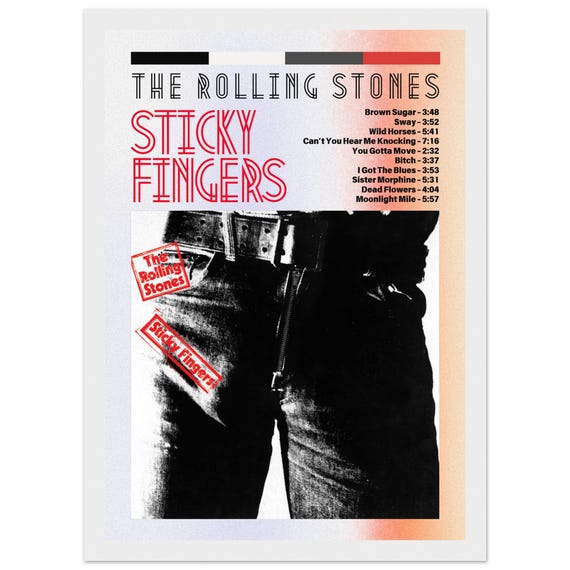 Framed Sticky Fingers Album Poster | the Rolling Stones Print
