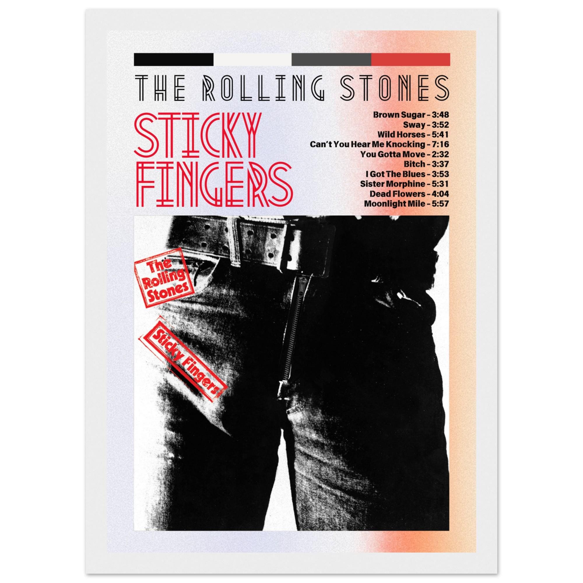 Framed Sticky Fingers Album Poster | the Rolling Stones Print