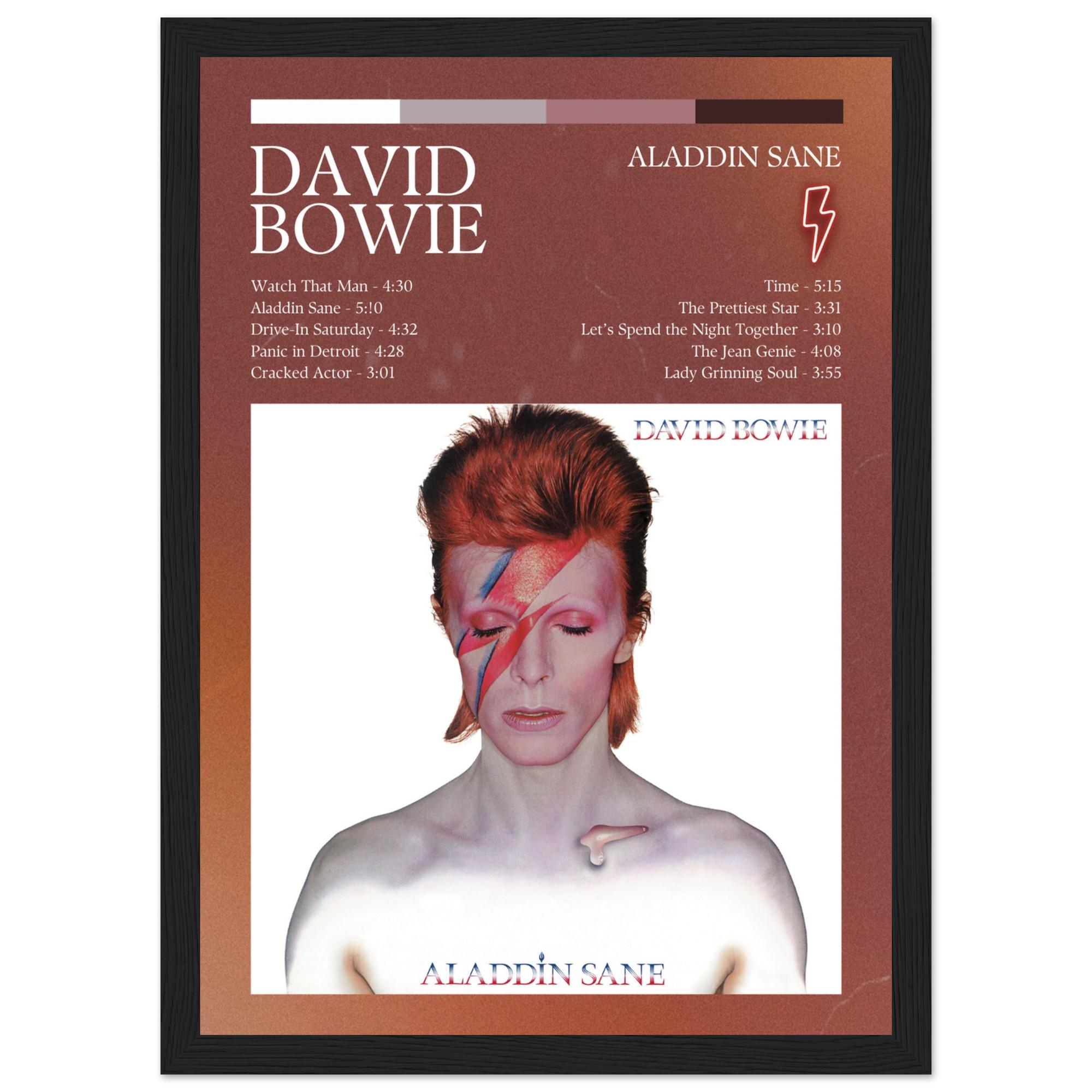 Framed Aladdin Sane Poster | David Bowie Print | Original Iggie Art - Etsy
