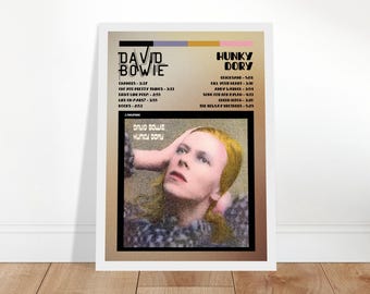 Framed Hunky Dory Album Poster | David Bowie Print | Original Iggie Art