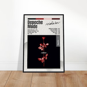 Framed Violator Album Poster | Depeche Mode Print | Original Iggie Art