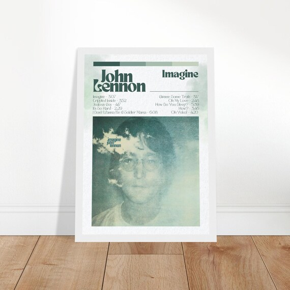Framed John Lennon Poster | Imagine Album Print | Original Iggie