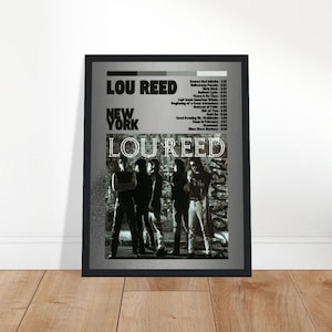Framed Lou Reed Poster | New York Album Print | Original Iggie Art