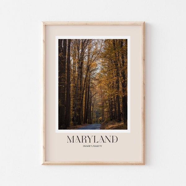 Maryland Reise Print, Maryland Poster, Maryland Reisefoto, Maryland Wandkunst, Maryland Leinwand, Amerika Reisen