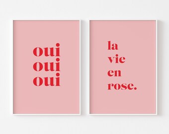 La Vie En Rose Print Etsy