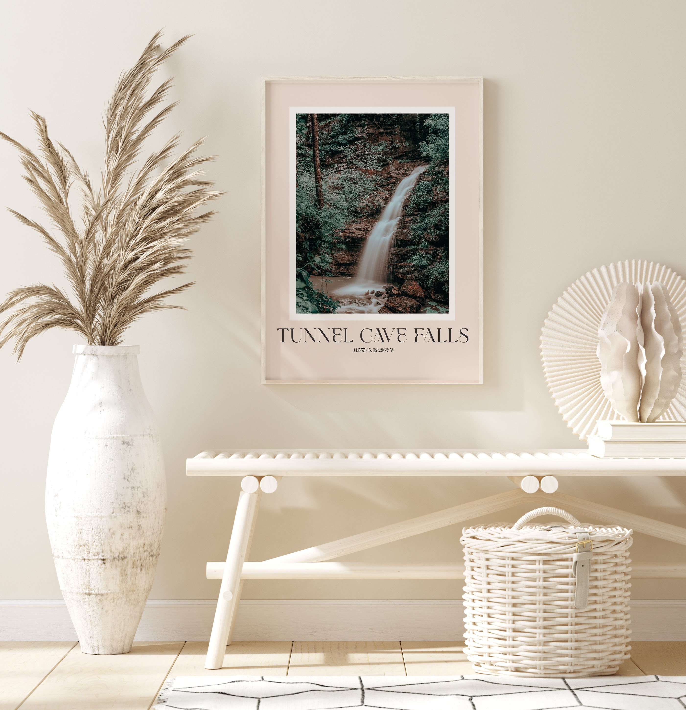 Tunnel Cave Falls Travel Print, Tunnel Cave Falls Poster, Tunnel Cave