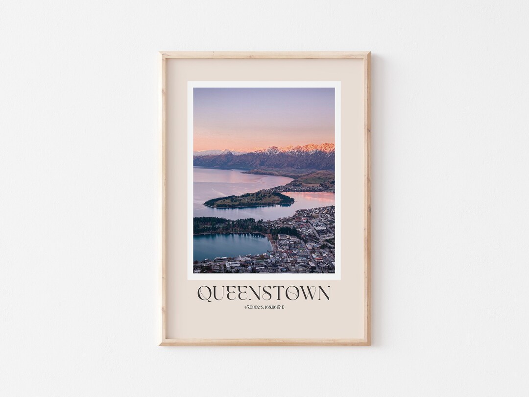 Queenstown Reise Print Queenstown Poster Queenstown Etsy.de
