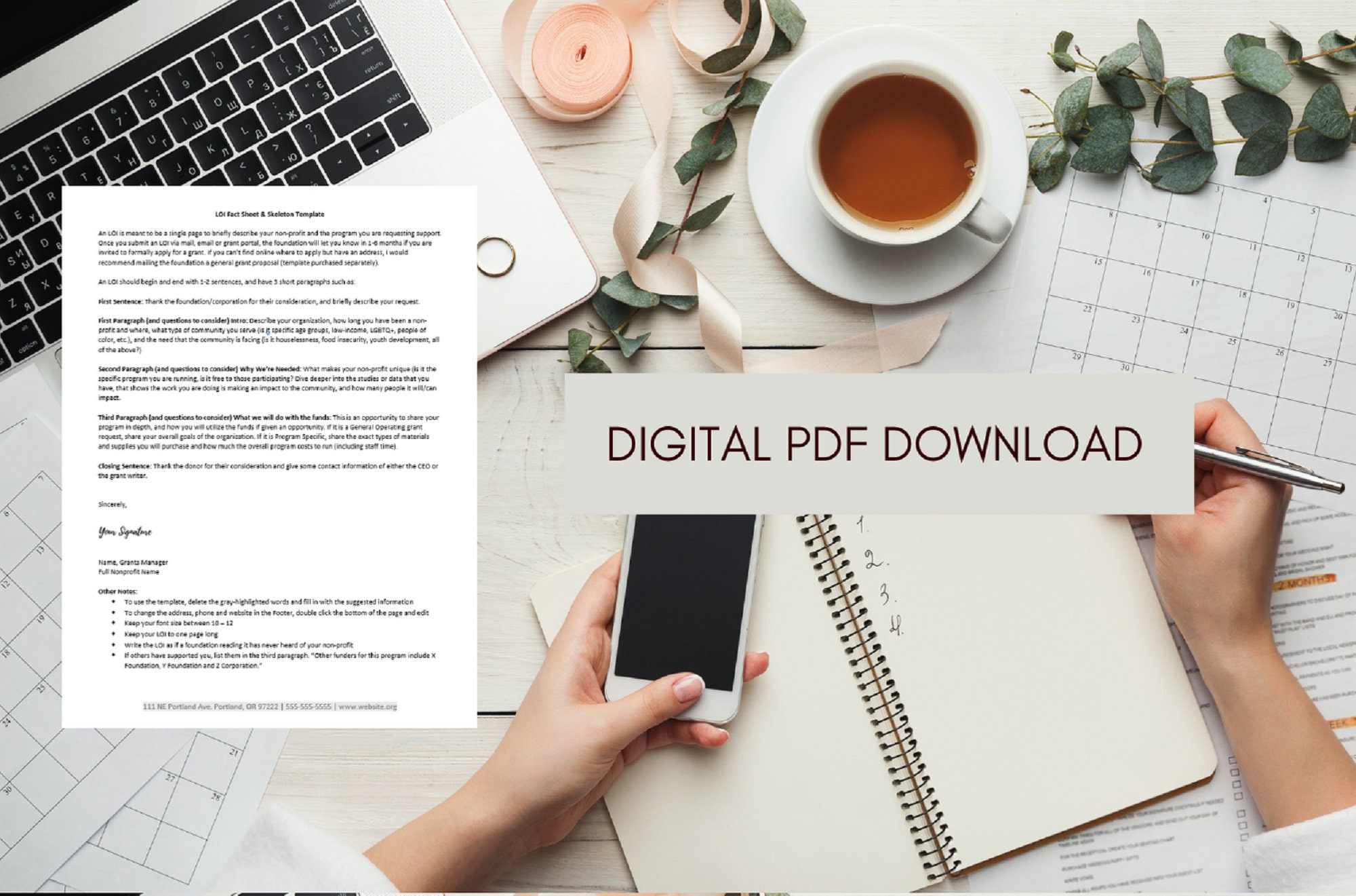 Letter of Interest (LOI) Template Grants Grant Proposal Nonprofit