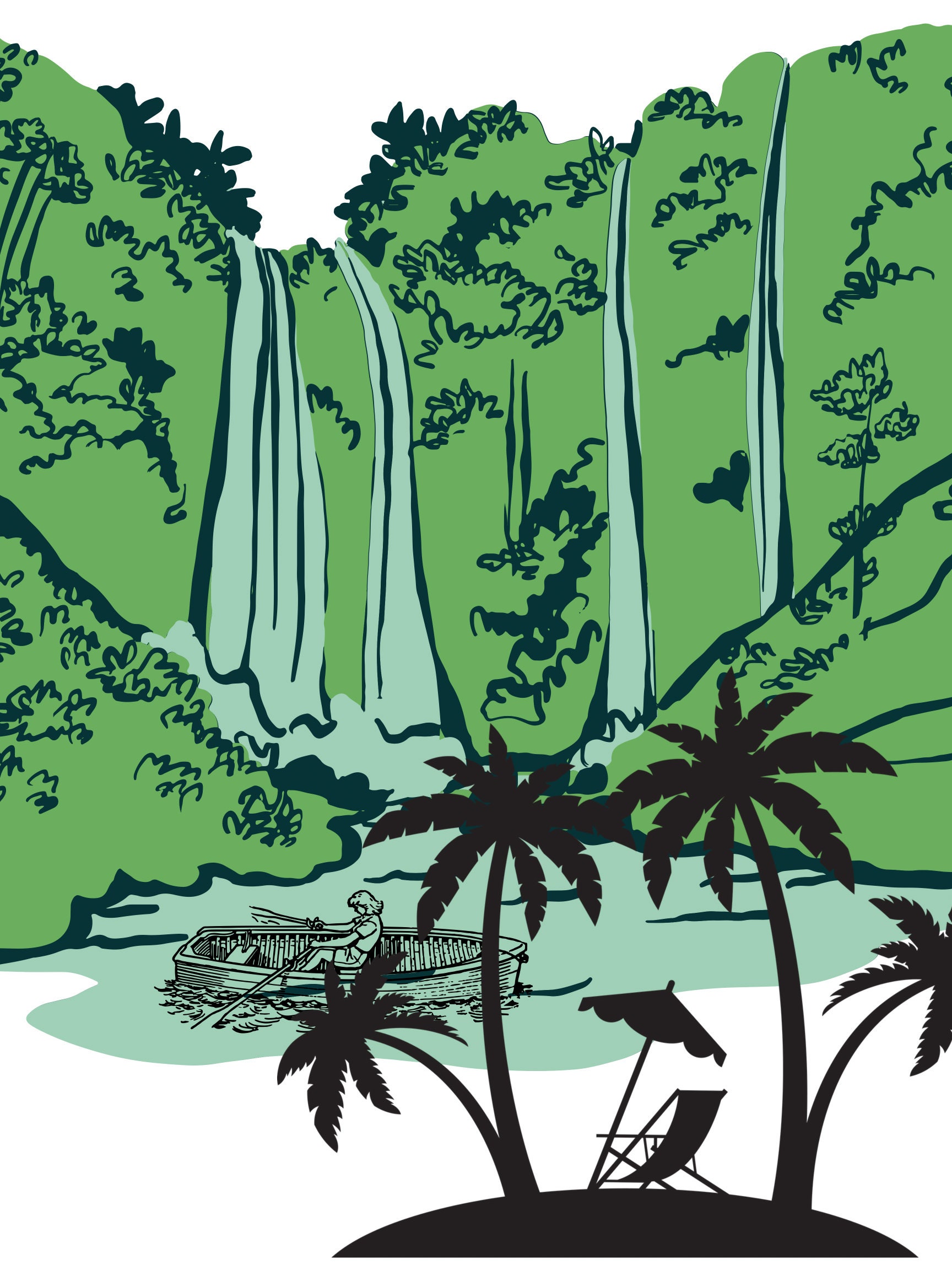Printable tropical wall art downloadable printpng | Etsy