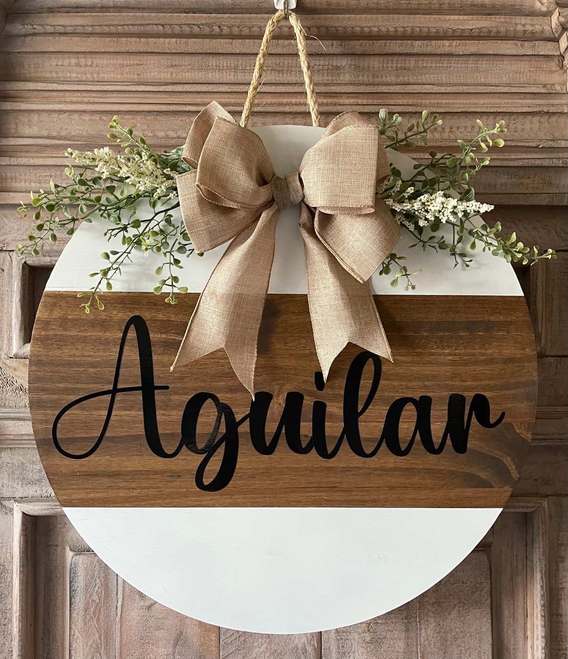 Custom Door Hanger Personalized Sign Wood Sign Farmhouse Etsy