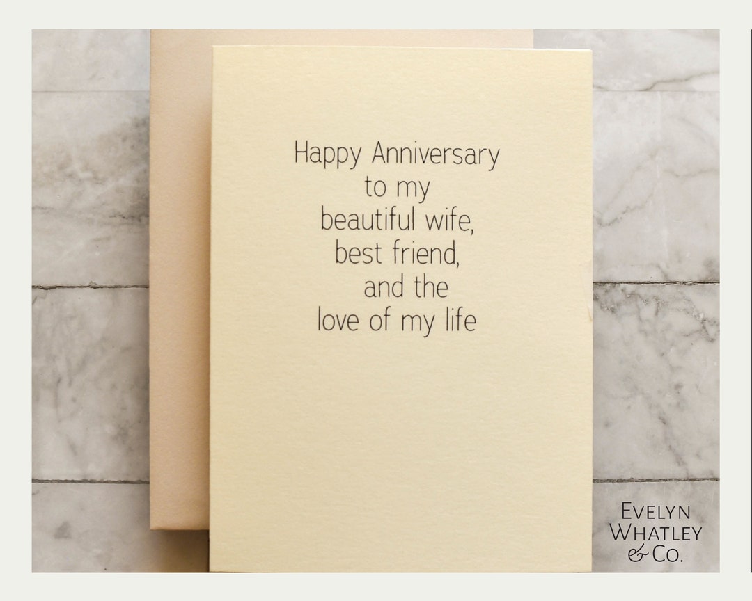 Wife Anniversary Card Custom Love Letter - Etsy