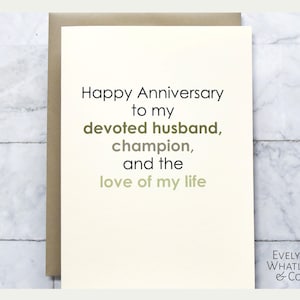 Husband Anniversary Card: Custom Love Letter Gift