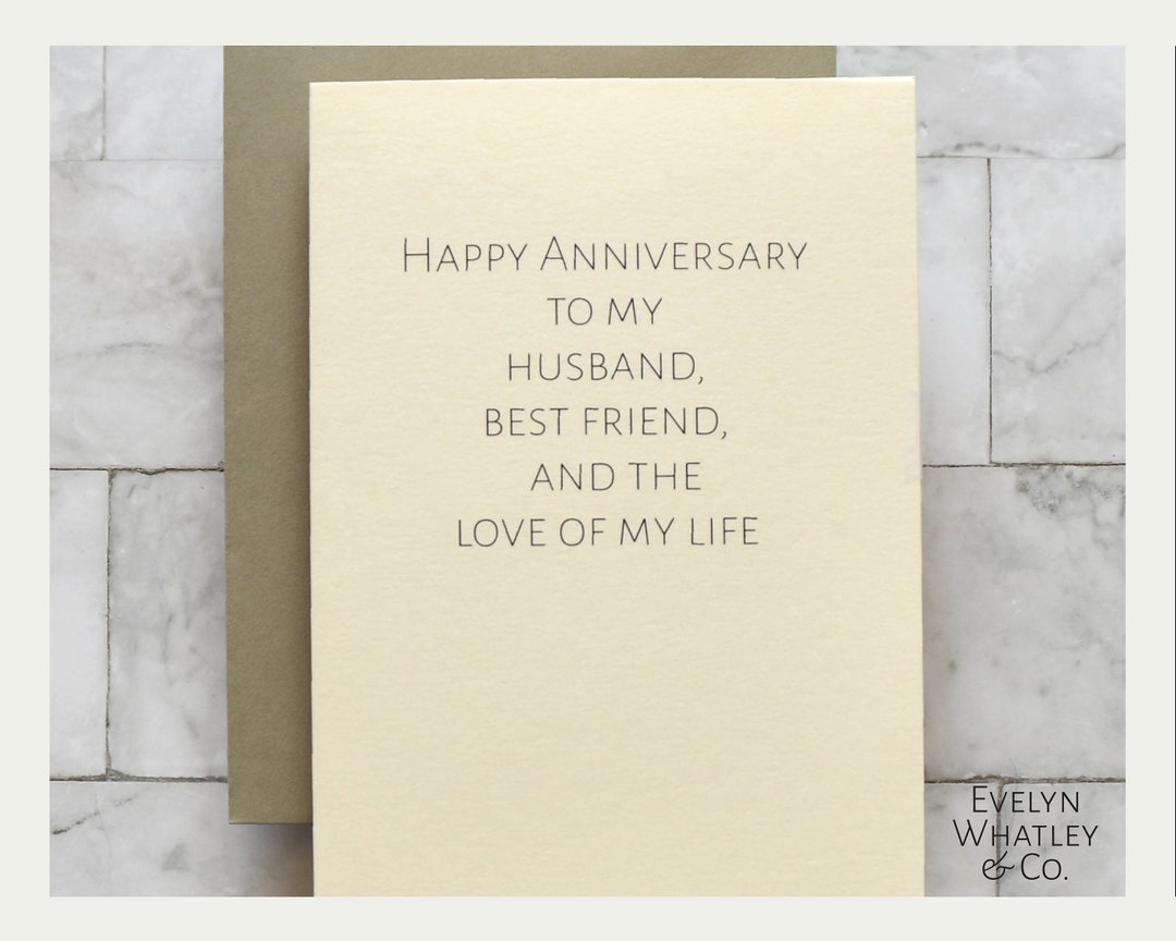 Husband Anniversary Card - Custom Love Letter - Etsy