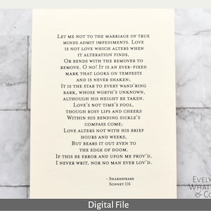 Digital Print - Shakespeare Sonnet 116