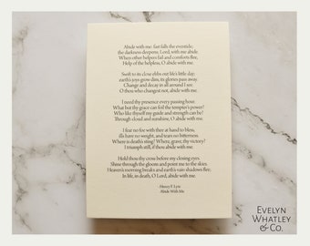 Hymn 'Abide With Me' - 5" X 7" Print Unframed