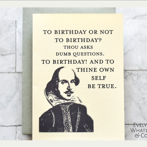 Shakespeare Birthday Card