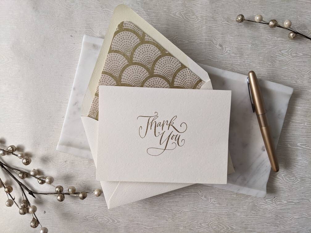 Box Set 6 Cards Thank You Cards  Etsy