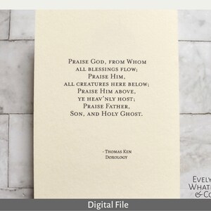 Digital Print - Hymn 'Doxology'