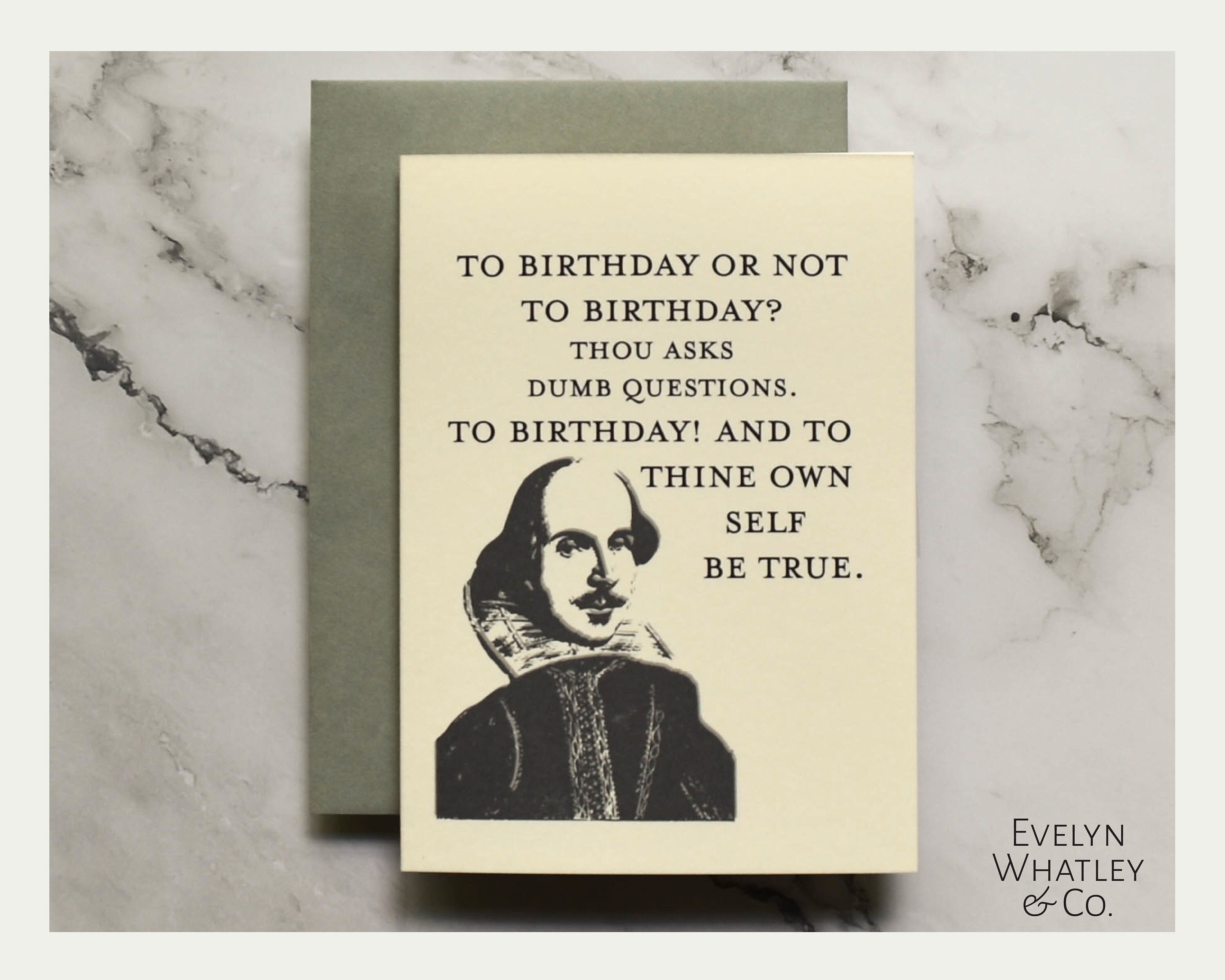 Shakespeare Birthday Card - Etsy