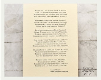 Christ The Lord Is Risen Today By Charles Wesley Digital Easter Hymn